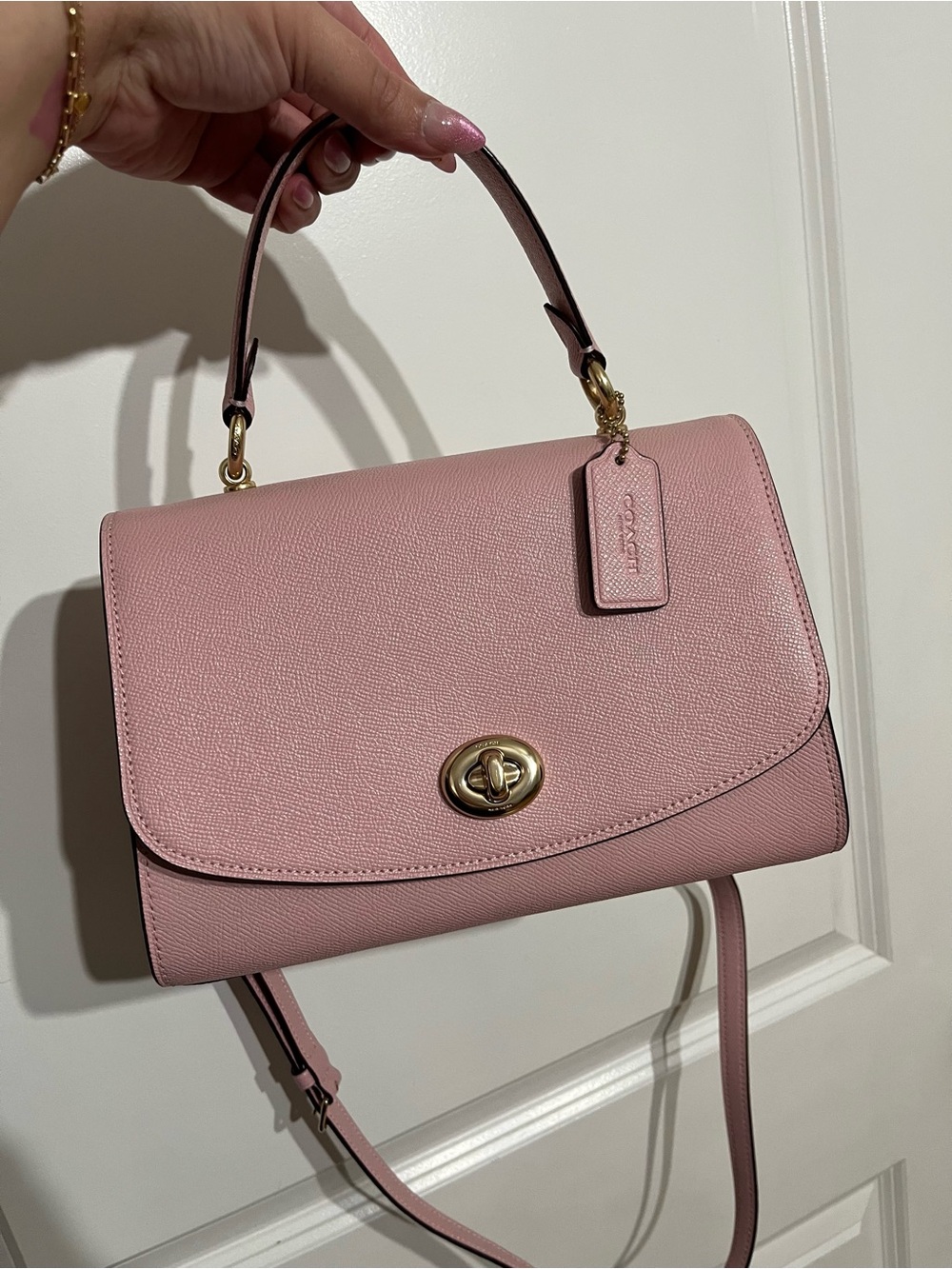 Coach Tilly Top Handle Satchel Crossbody Bag Blossom Pink